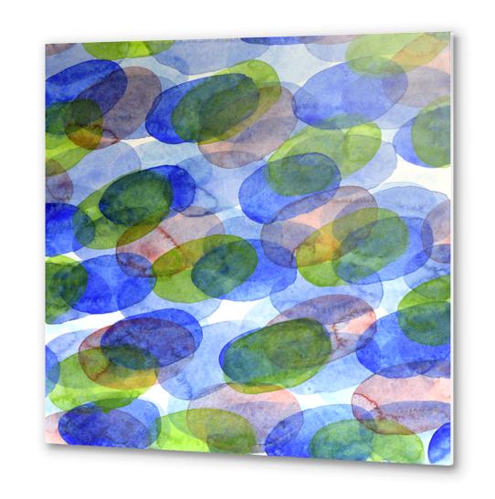 Green Blue Red Ovals Metal prints by Heidi Capitaine