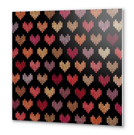 Colorful Knitted Hearts X 0.3 Metal prints by Amir Faysal