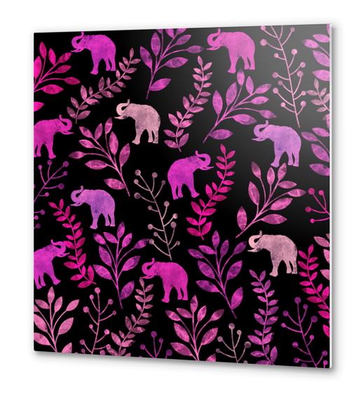 Floral and Elephant  Metal prints by Amir Faysal