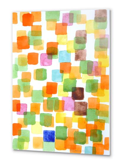 First Squares Pattern Metal prints by Heidi Capitaine