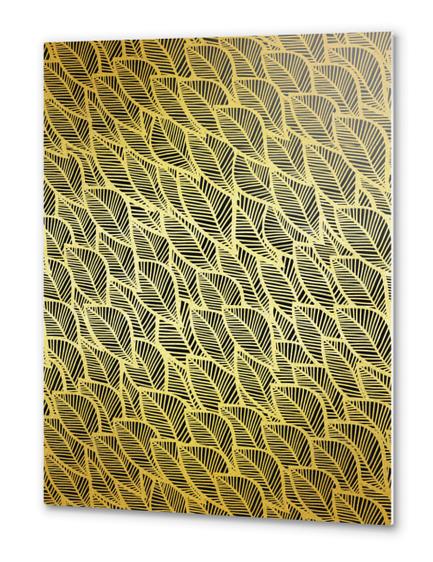 Golden leaves Metal prints by Vitor Costa