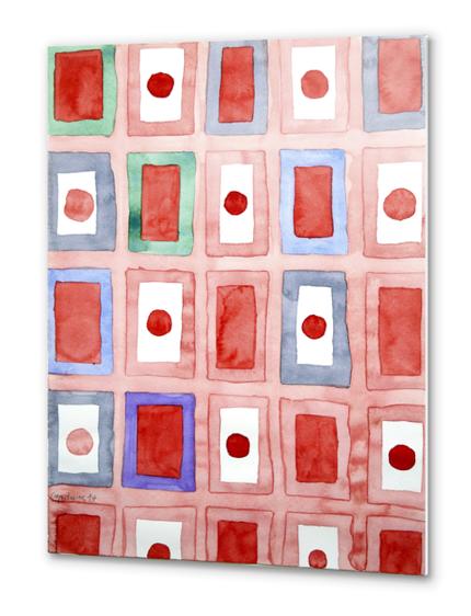Japanese Flags Pattern Metal prints by Heidi Capitaine