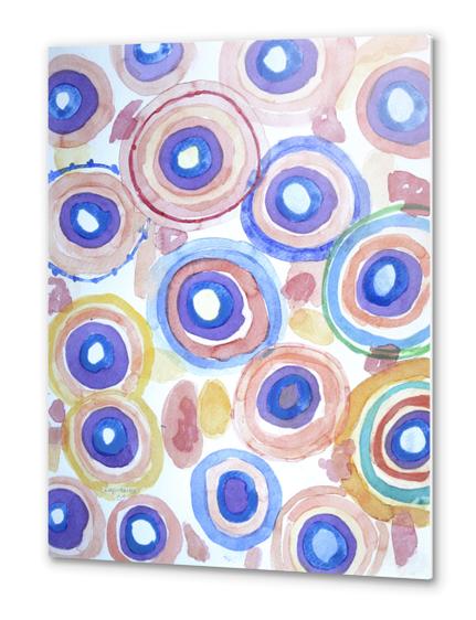 Picturesque Pastel Circles Pattern  Metal prints by Heidi Capitaine