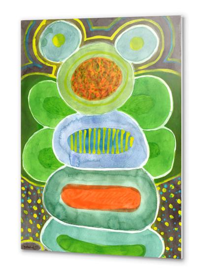 The filled Caterpillar  Metal prints by Heidi Capitaine