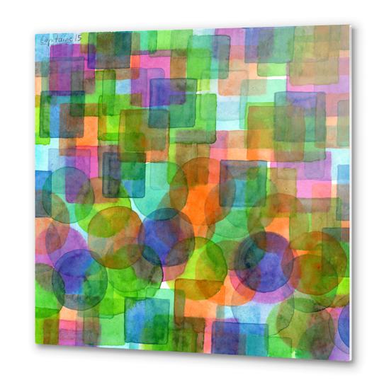 Befriended Squares and Bubbles  Metal prints by Heidi Capitaine