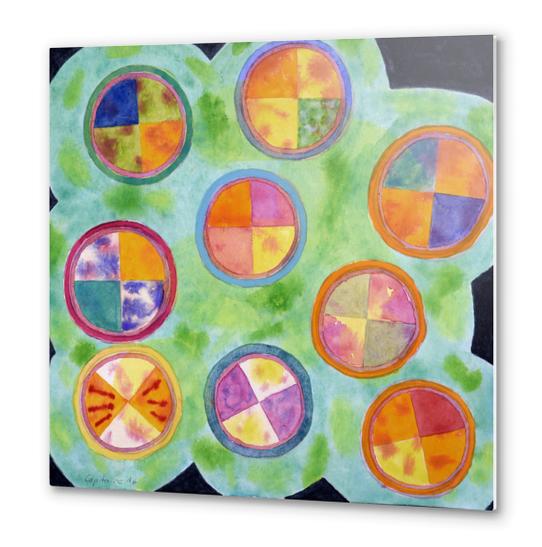 Mixed Colorful Colors in Circles  Metal prints by Heidi Capitaine
