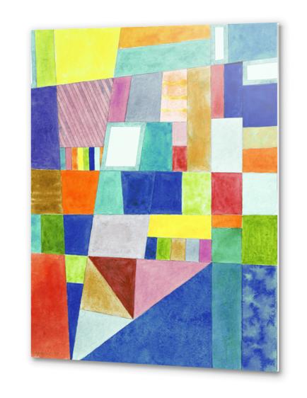 Colorful Abstract with Slantings and Windows  Metal prints by Heidi Capitaine