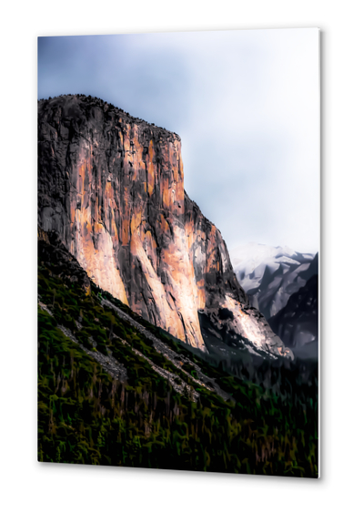 mountain view with blue sky at Yosemite national park, California, USA Metal prints by Timmy333