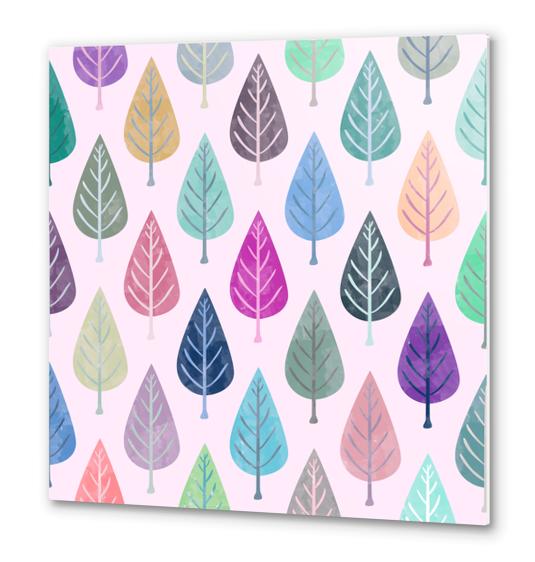 Watercolor Forest Pattern X 0.2 Metal prints by Amir Faysal