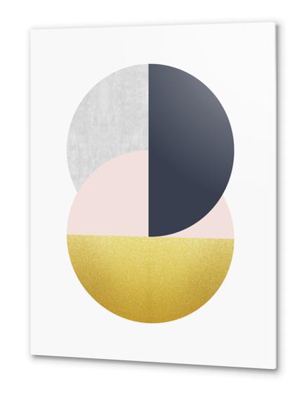 Golden and geometric art Metal prints by Vitor Costa