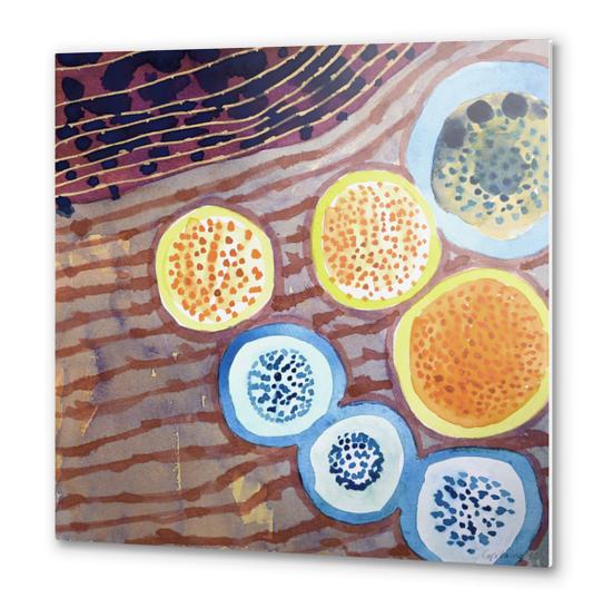 Still Life With Dotted Fruits Metal prints by Heidi Capitaine
