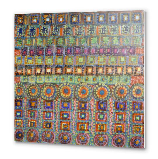 Marvellous Rows of Squares and Circles with Points Metal prints by Heidi Capitaine