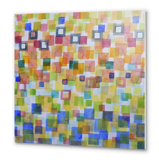 Light Squares and Frames Pattern Metal prints by Heidi Capitaine