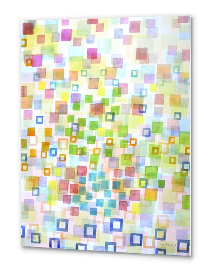 Raining Squares and Frames Metal prints by Heidi Capitaine