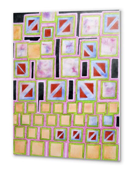 Composition out of Three Kind of Squares Metal prints by Heidi Capitaine