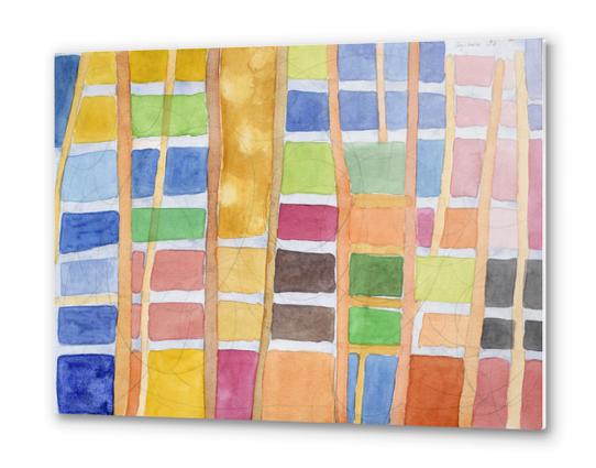 Rectangle Pattern With Sticks Metal prints by Heidi Capitaine