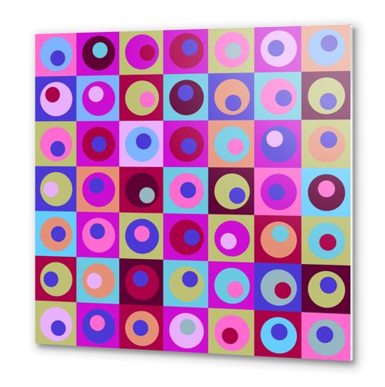 Circles in Squares Pattern Metal prints by Divotomezove