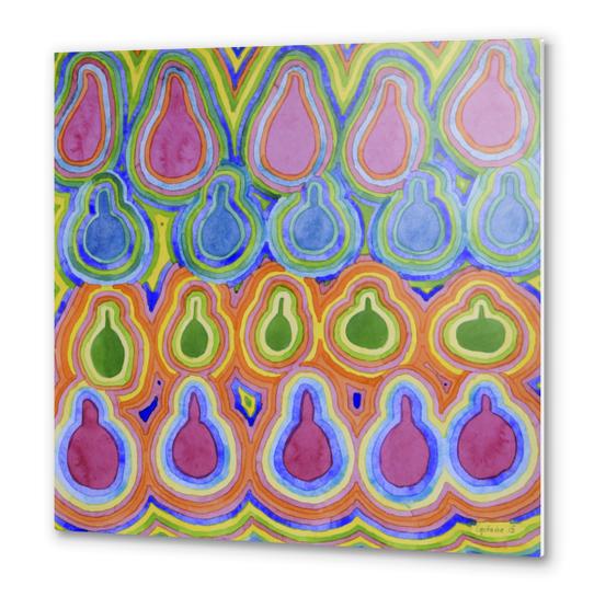 Drops Pears Bottles and an Apple Metal prints by Heidi Capitaine