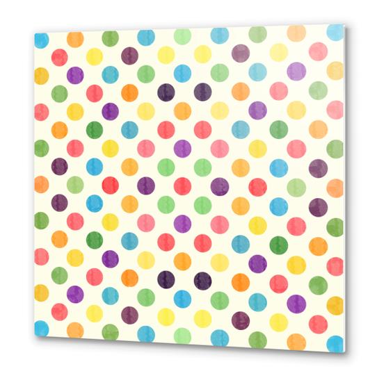 Watercolor Polka Dots  X 0.1 Metal prints by Amir Faysal