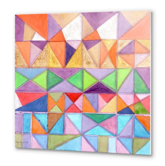 Fresh and Warm Triangle Pattern  Metal prints by Heidi Capitaine