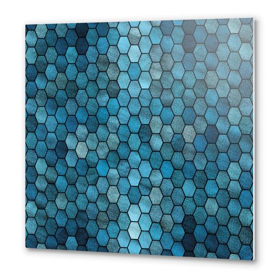 Glitters Honeycomb X 0.4 Metal prints by Amir Faysal