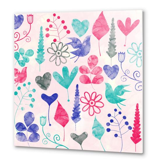 LOVELY FLORAL PATTERN X 0.4 Metal prints by Amir Faysal