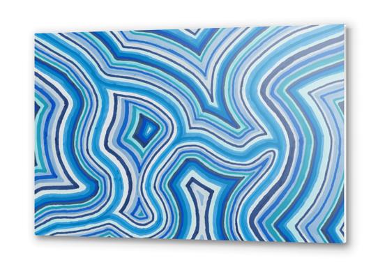 Blue Color Burst Metal prints by ShinyJill