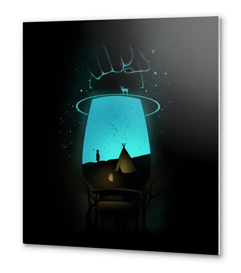 Lamp-camp Metal prints by chestbox