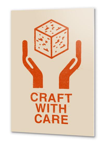 Craft With Care (Orange) Metal prints by Florent Bodart - Speakerine