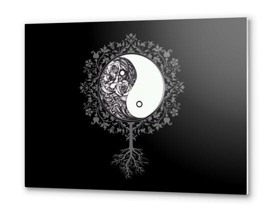 Yin floral yang Metal prints by daniac