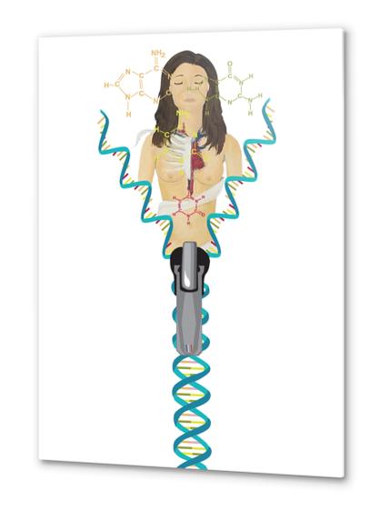 DNA Metal prints by frayartgrafik
