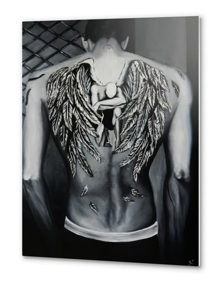 Angel back Metal prints by Emy Calmel
