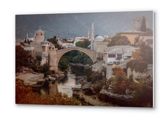 An Old bridge in Mostar Metal prints by Jarek Blaminsky