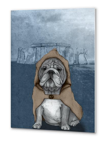 English Bulldog With Stonehenge Metal prints by Barruf