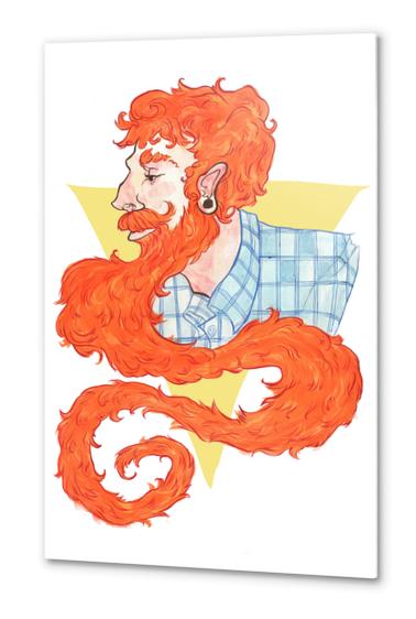 Ginger Boy Metal prints by Alice Holleman