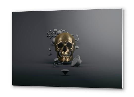 Golden Skull 2 Metal prints by Eugene Soloviev