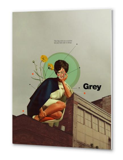 Grey Metal prints by Frank Moth