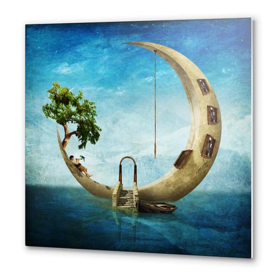 Home Sweet Moon Metal prints by DVerissimo