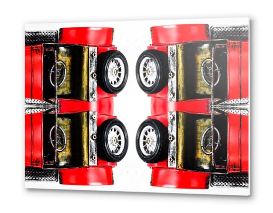red classic car Metal prints by Timmy333