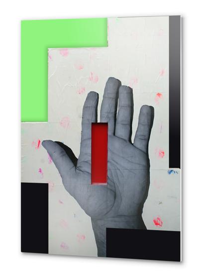 Hand self-portrait Metal prints by Pierre-Michael Faure