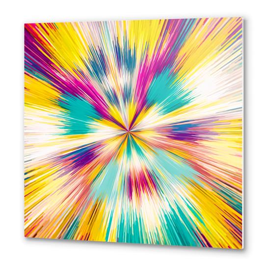 pink yellow blue purple line pattern abstract background Metal prints by Timmy333