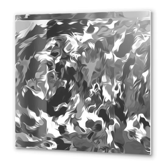 black and white spiral painting abstract background Metal prints by Timmy333