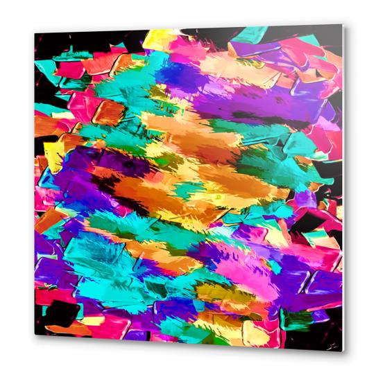 pink purple green yellow brown painting texture abstract background Metal prints by Timmy333