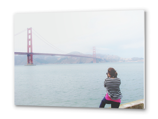 taking picture at Golden Gate bridge, San Francisco, USA Metal prints by Timmy333