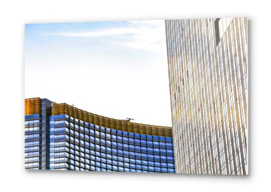 modern buildings with blue at Las Vegas, USA Metal prints by Timmy333