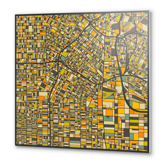 LOS ANGELES MAP 2 Metal prints by Jazzberry Blue