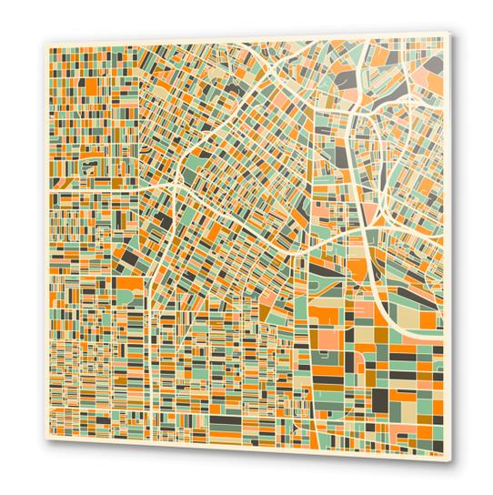 LOS ANGELES MAP 1 Metal prints by Jazzberry Blue