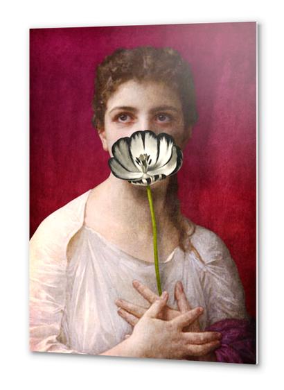 Lady with Tulip Metal prints by DVerissimo