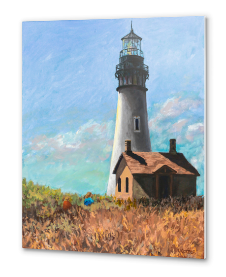 Yaquina Head Lighthouse, Oregon, Newport Metal prints by DanKeizer