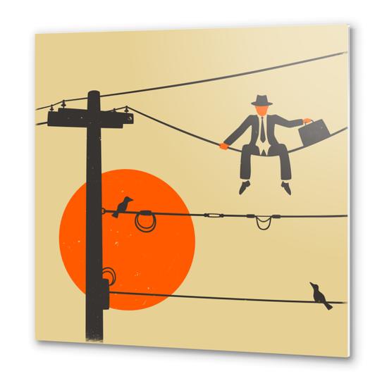 MAN ON A WIRE Metal prints by Jazzberry Blue